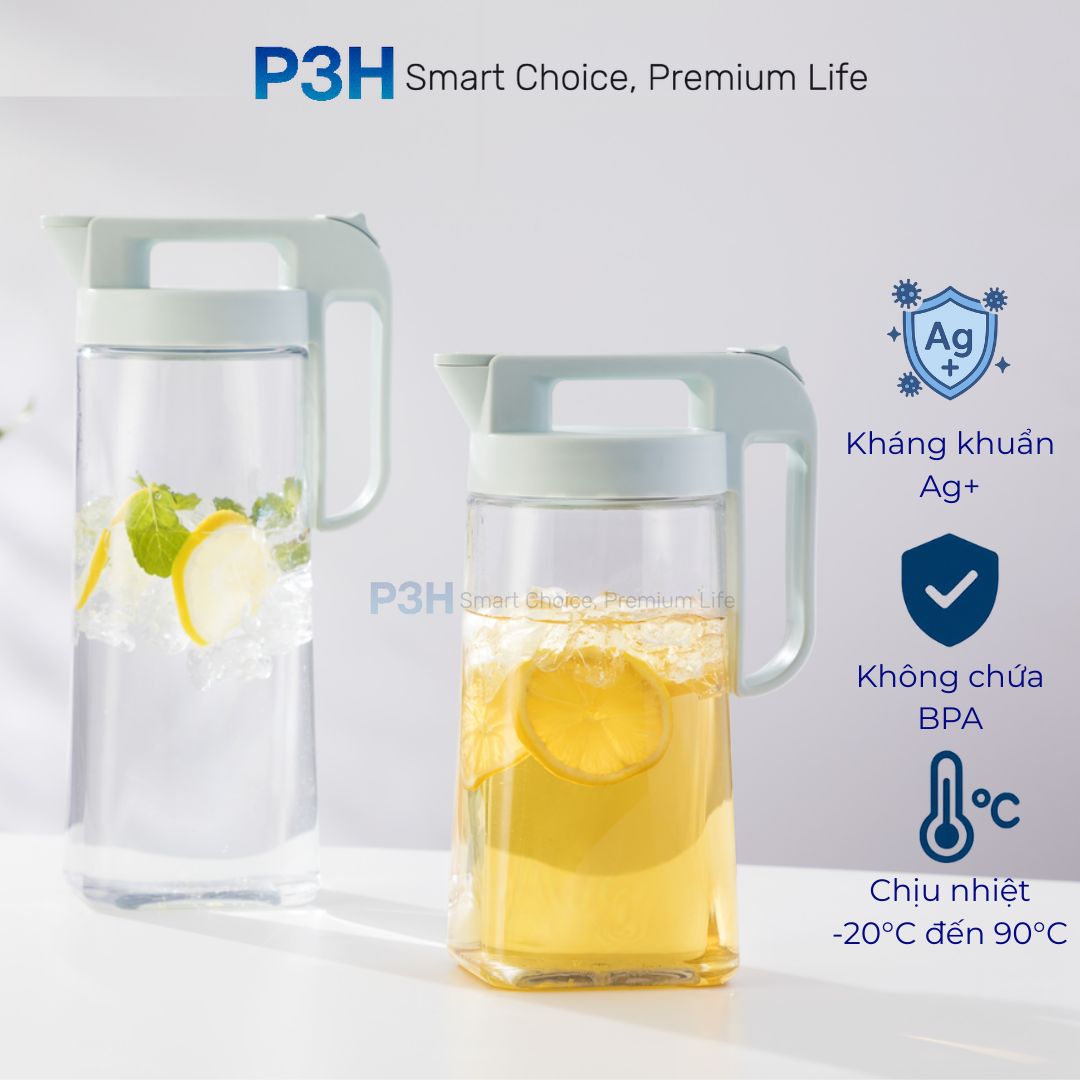 Bình Nước Nhựa Inochi Biwa Plus 1.6L / 2.1L An Toàn Thực Phẩm, Chịu Nhiệt Cao P3H