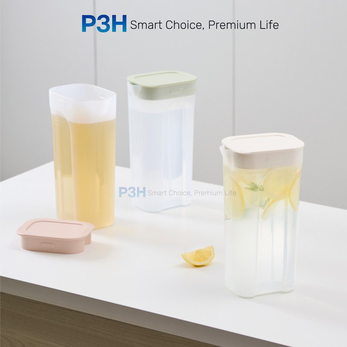 Bình nước Inochi Kita Bold 1.4L nhỏ gọn dùng trữ nước hộc cánh cửa tủ lạnh P3H