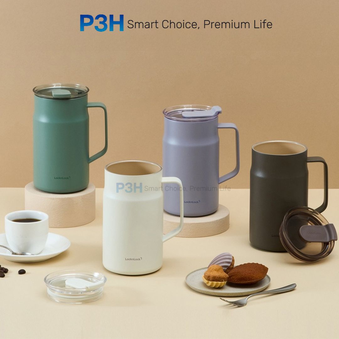 Ca Giữ Nhiệt LocknLock 600ml Phủ sứ Metro Ceramic Mug LHC4282 P3H