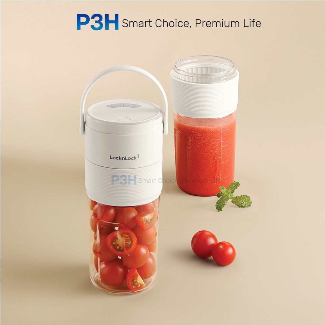 Máy Xay Sinh Tố Cầm Tay LocknLock 475ml với chức năng chân không giữ trọn hương vị EJJ346IVY P3H