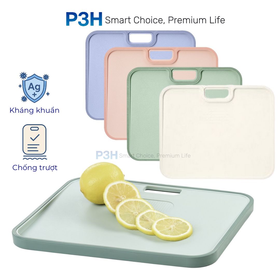 Thớt nhựa Inochi Yoko Kháng khuẩn chống trượt, dày dặn, sử dụng được cả 2 mặt P3H