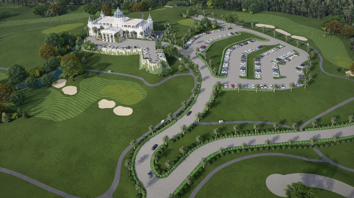Sân golf Việt Yên với những dãy cỏ xanh mướt hút mắt