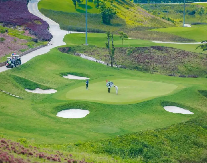 Sân golf Lục Nam với các đồng cỏ xanh mướt