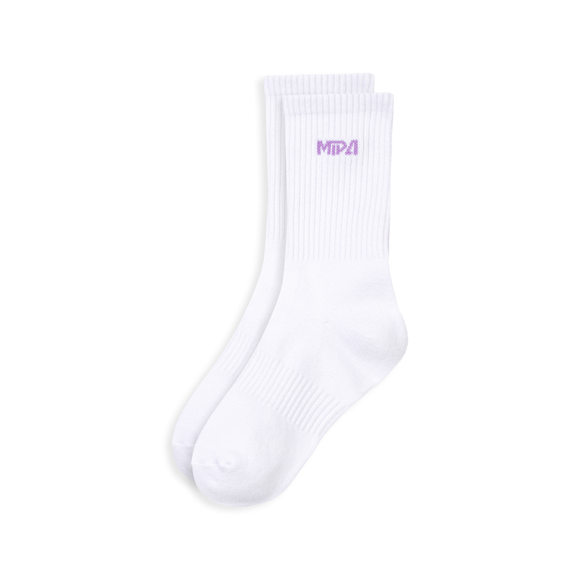 Long neck Socks - White Purple