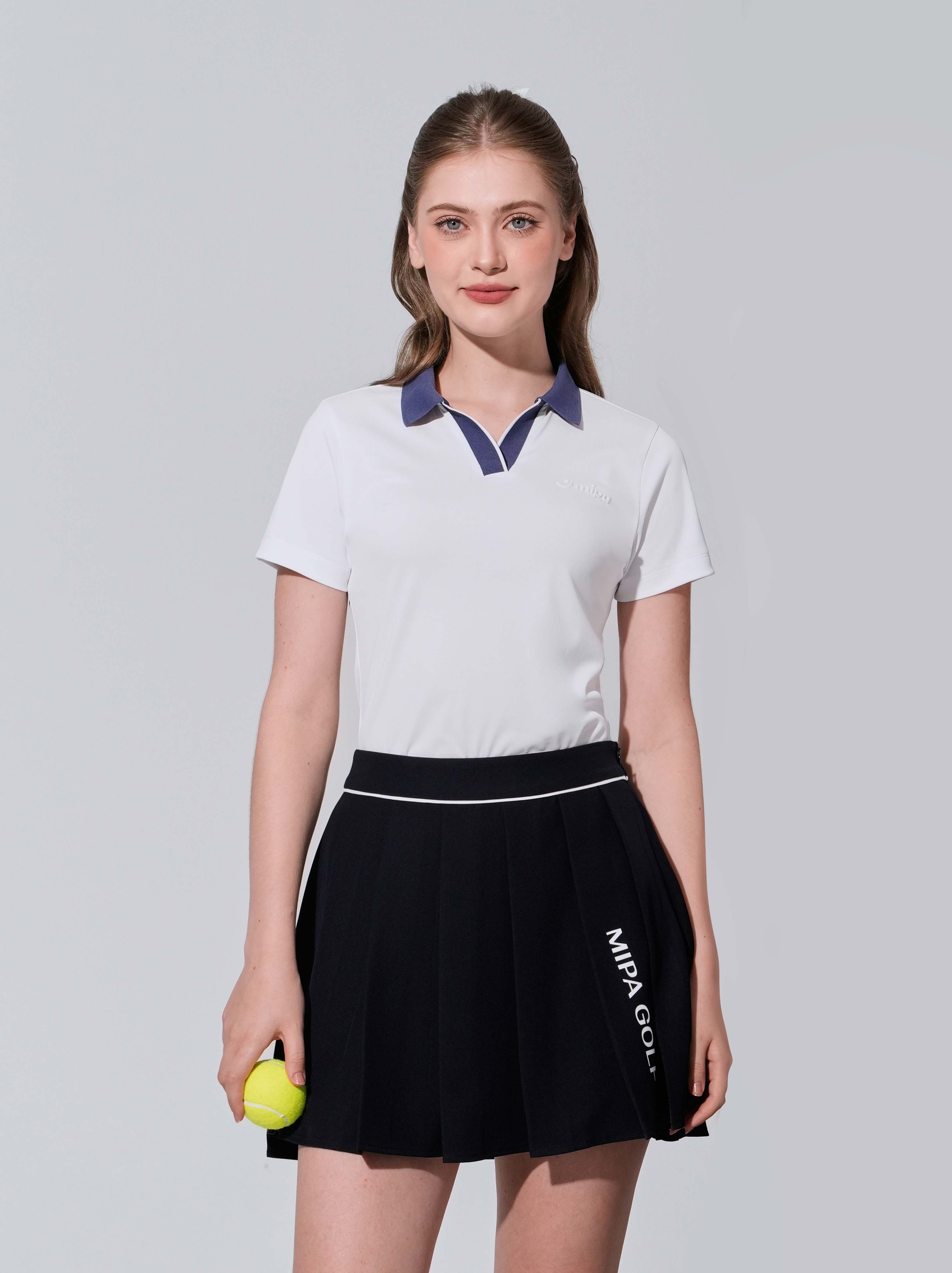 Elene Top - White Navy