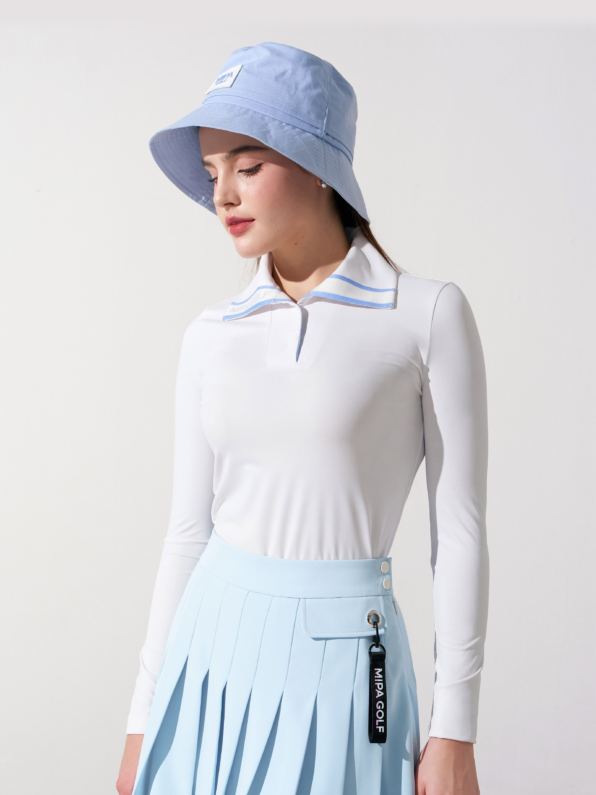 Zoey Top - White Blue