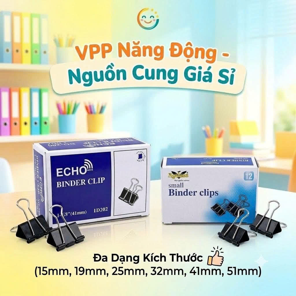 Kẹp Bướm Giá Sỉ Cho Đại Lý, Nhà Sách – VPP Năng Động