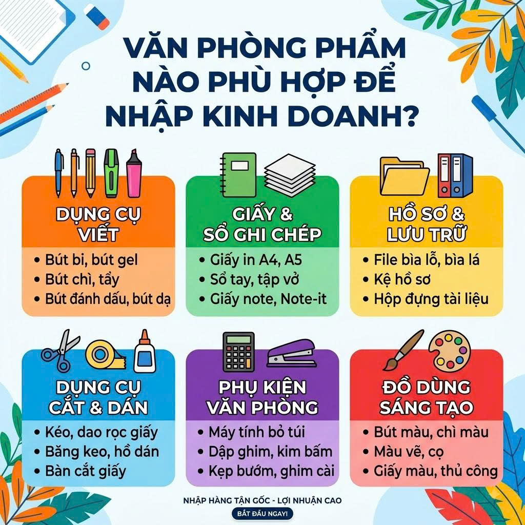 Văn Phòng Phẩm Nào Phù Hợp Để Nhập Kinh Doanh?
