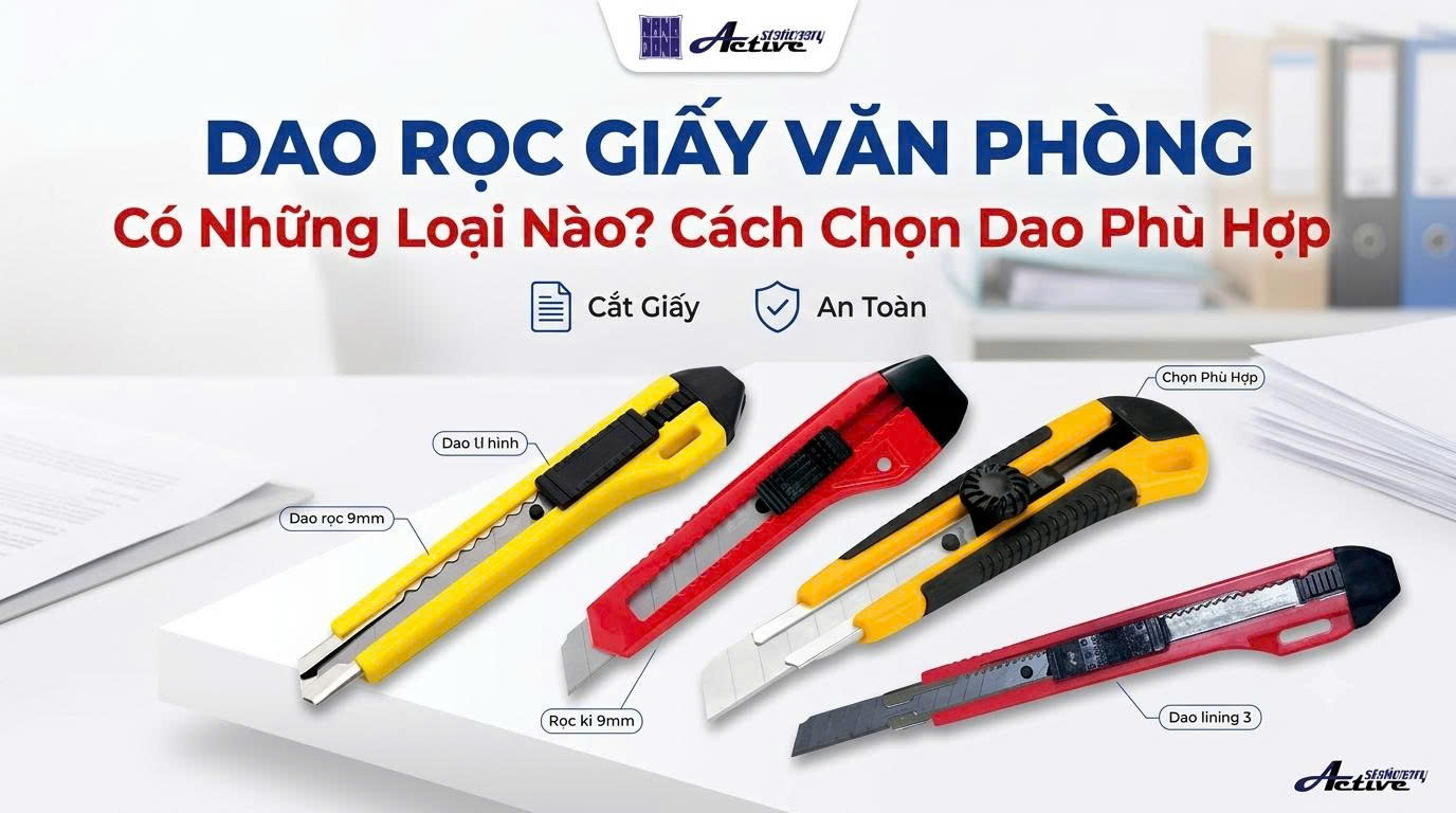 Dao Rọc Giấy Văn Phòng Có Những Loại Nào? Cách Chọn Dao Phù Hợp