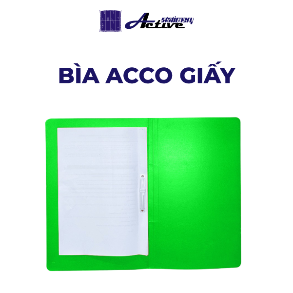 Bìa Acco giấy màu lá
