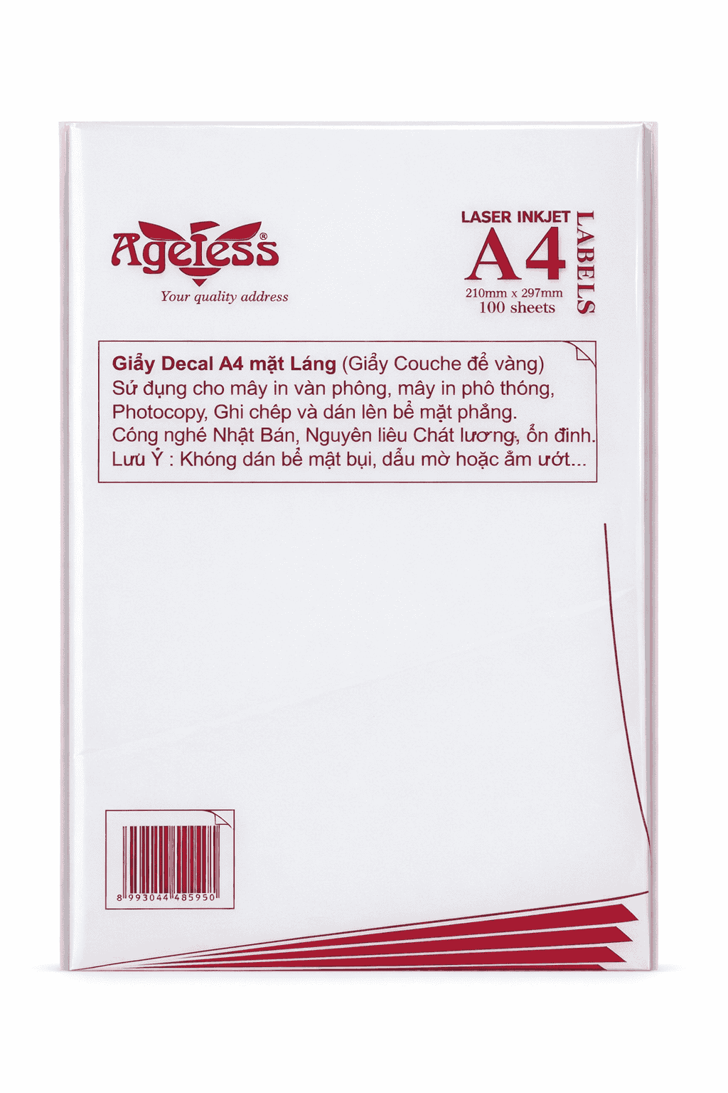 Decal A4 Ageless - Đế Vàng