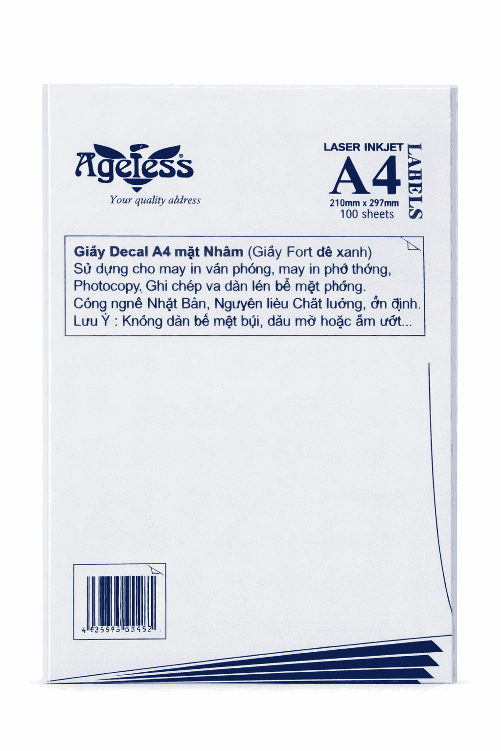 Decal A4 Ageless - Đế Xanh