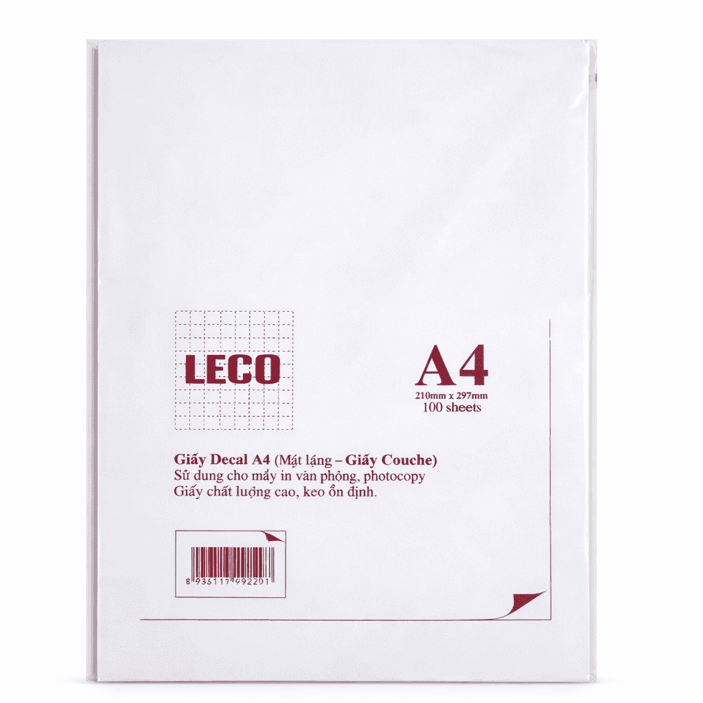 Decal A4 Leco - Đế vàng