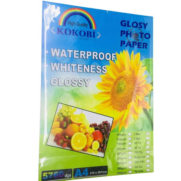 Giấy in ảnh 230 gsm - 2 mặt - A4