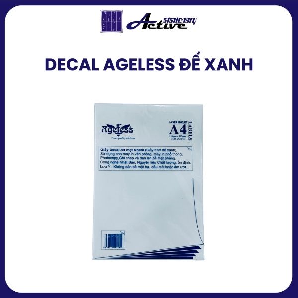 Decal A4 Ageless - Đế Xanh