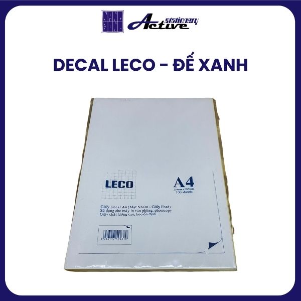 Decal A4 Leco - Đế xanh