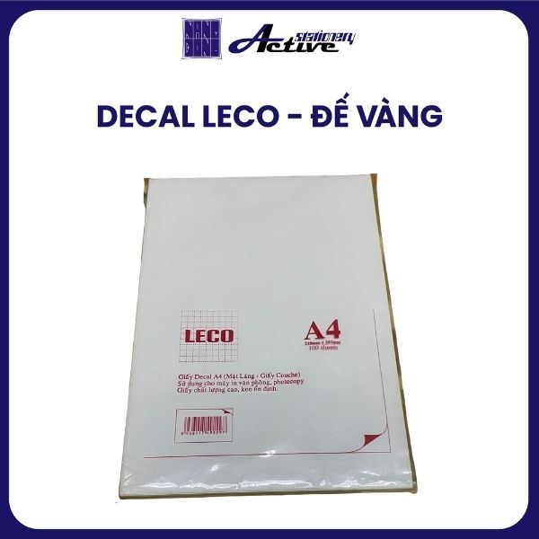 Decal A4 Leco - Đế vàng