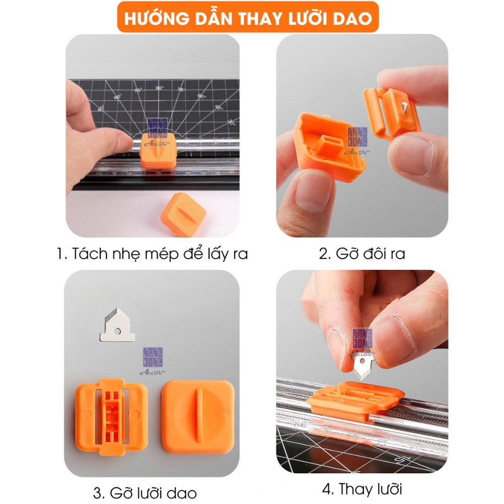 Lưỡi Dao Thay Thế Cho Bàn Trượt Cắt Giấy – Loại Tốt (1 Chiếc)