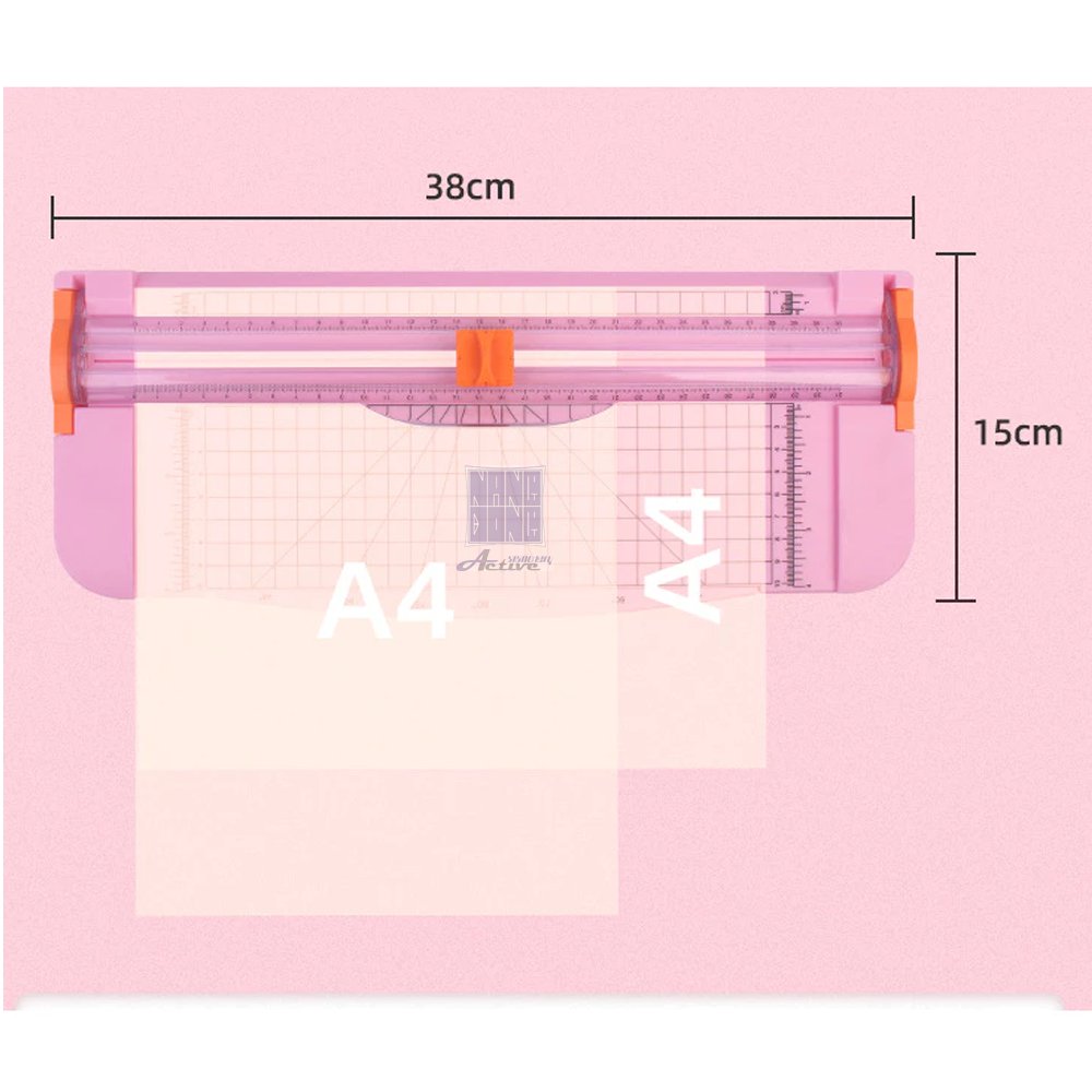 Bàn cắt giấy nhựa mini A4 dao trượt - Có Thước