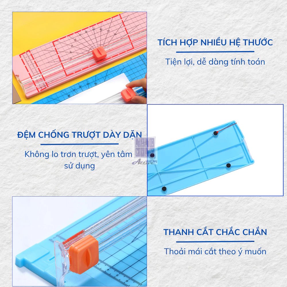 Bàn cắt giấy nhựa mini A4 dao trượt