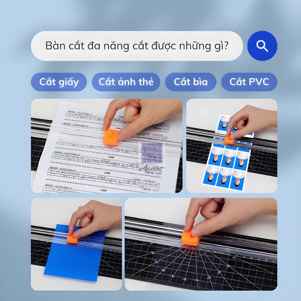 Bàn cắt giấy nhựa mini A4 dao trượt