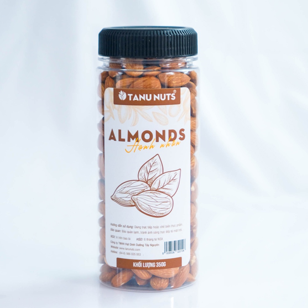 Hạt hạnh nhân sấy chín TANU NUTS, hạnh nhân rang Mỹ hạt ngũ cốc dinh dưỡng tốt cho bà bầu