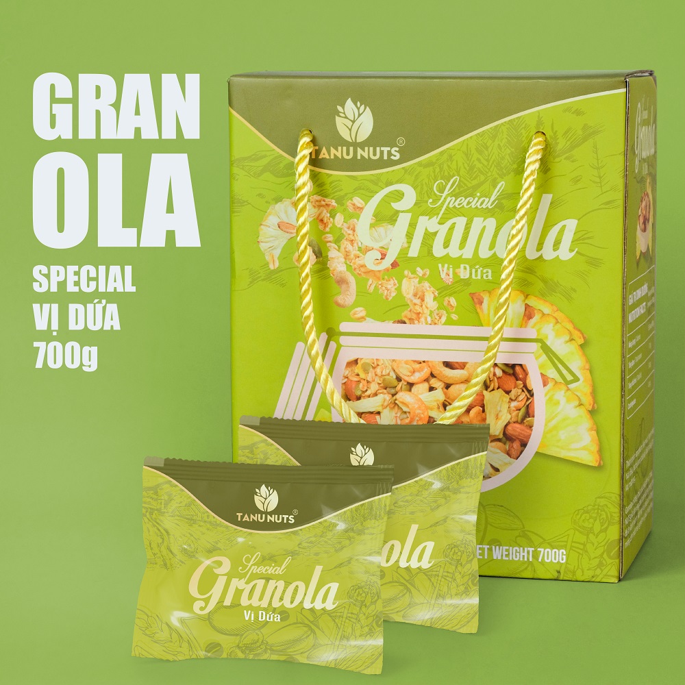 Granola siêu hạt Special TANU NUTS ngũ cốc granola mix hạt dinh dưỡng tốt cho bà bầu, ăn kiêng giảm cân.