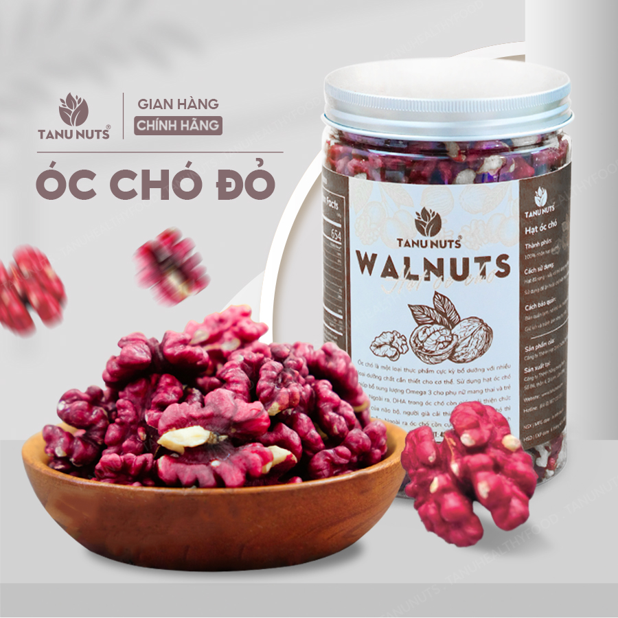 Nhân óc chó đỏ TANU NUTS, hạt óc chó tách vỏ Mỹ, hạt ngũ cốc dinh dưỡng tốt cho bà bầu, cho bé