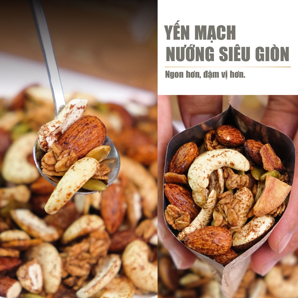 Granola siêu hạt Special TANU NUTS ngũ cốc granola mix hạt dinh dưỡng tốt cho bà bầu, ăn kiêng giảm cân.