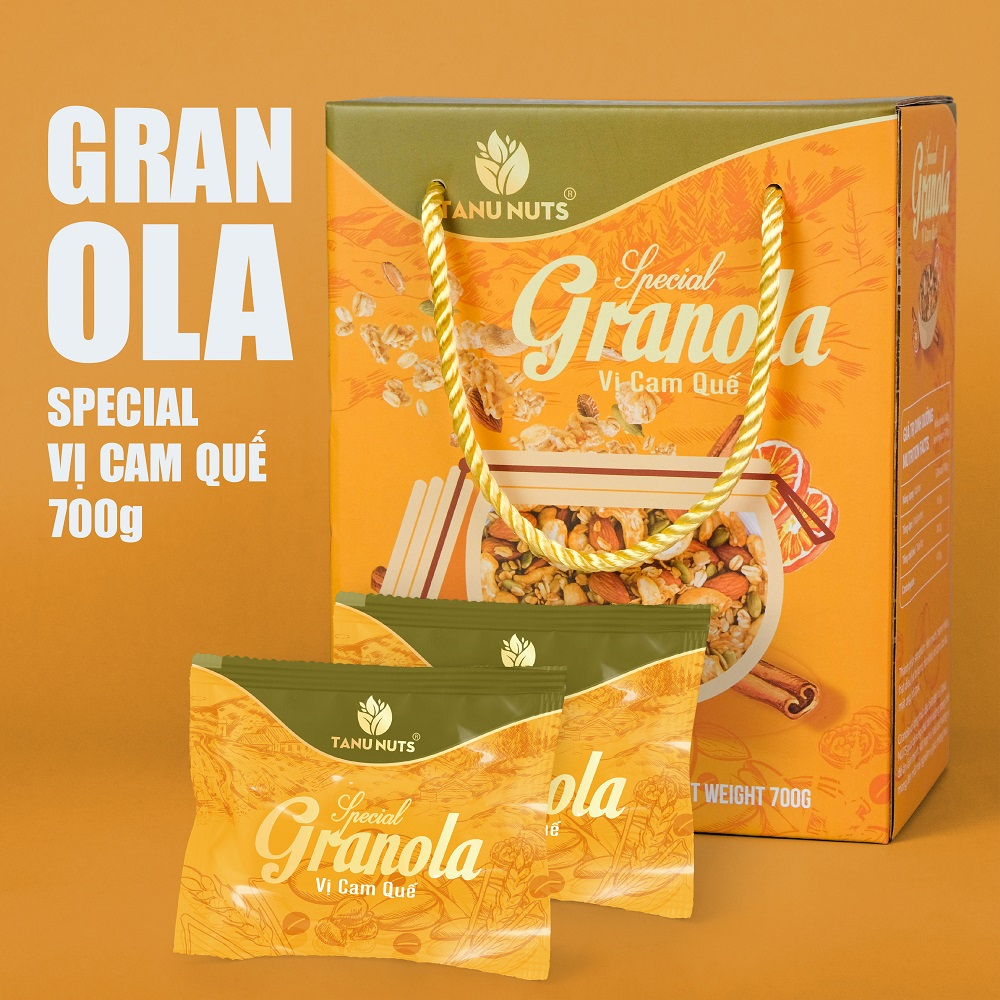 Granola siêu hạt Special TANU NUTS ngũ cốc granola mix hạt dinh dưỡng tốt cho bà bầu, ăn kiêng giảm cân.