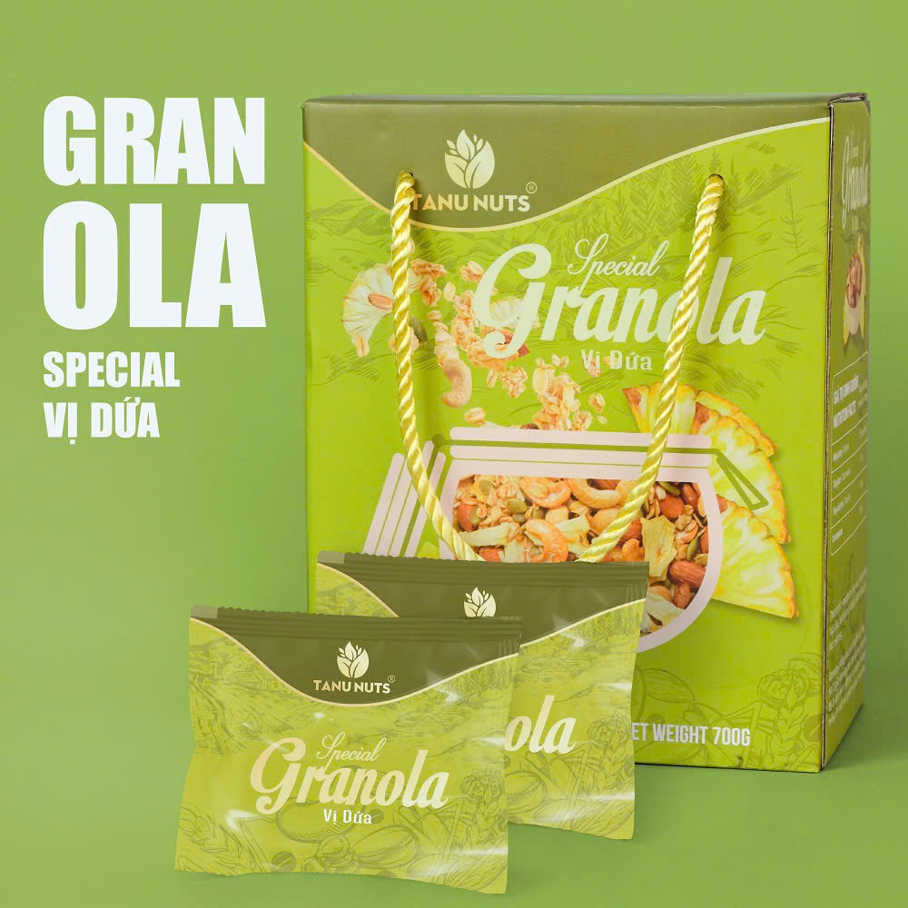 Granola siêu hạt Special TANU NUTS ngũ cốc granola mix hạt dinh dưỡng tốt cho bà bầu, ăn kiêng giảm cân.