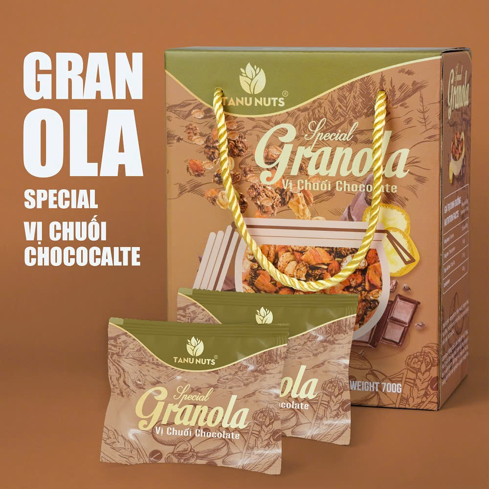 Granola siêu hạt Special TANU NUTS ngũ cốc granola mix hạt dinh dưỡng tốt cho bà bầu, ăn kiêng giảm cân.