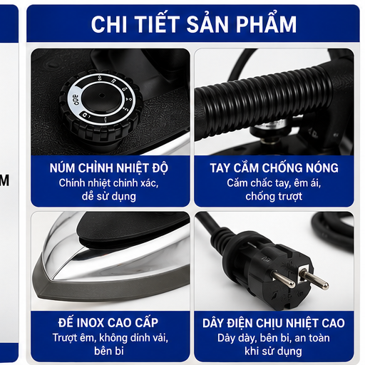 Bàn Là Hơi Nước Công Nghiệp Bình Nước Treo Silver Star ES-94A (Tặng kèm tất là)