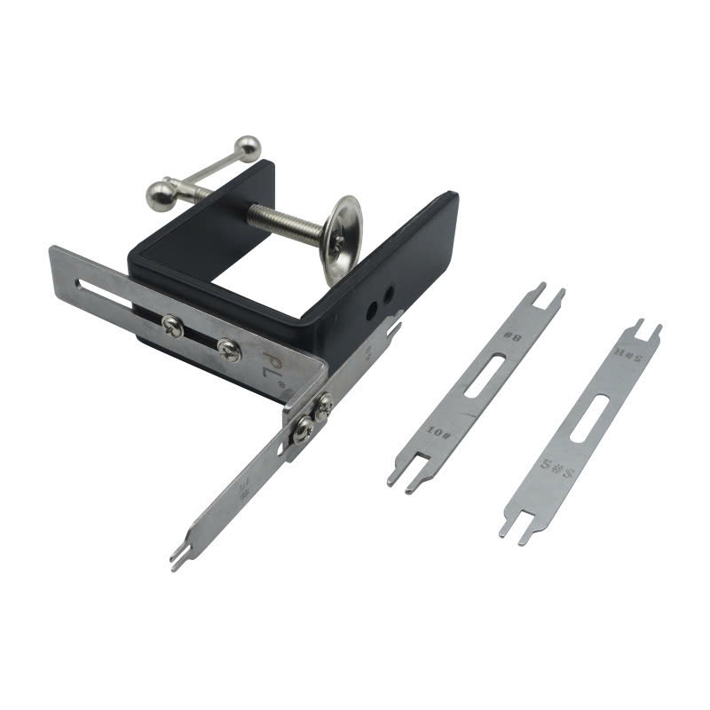 Cữ TRA KHÓA, CÓ THANH KHÓA CỐ ĐỊNH, kèm 3 thanh kích thước giúp tra khóa áo, quần,túi,.. siêu nhanh, tiện lợi được dùng trong nghành may