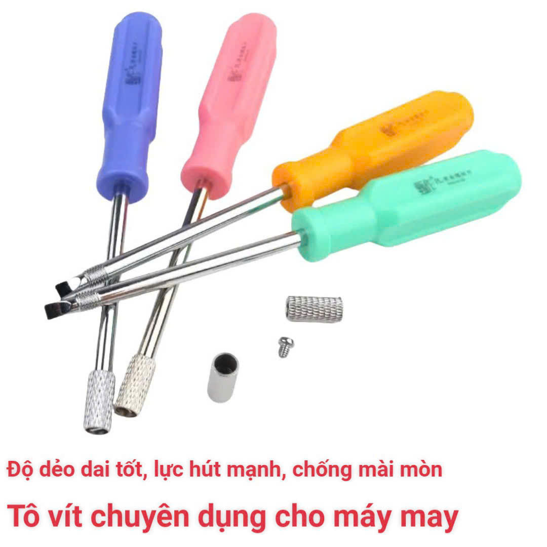 Tô vít máy may đa năng, có nam châm và van an toàn, tặng kèm 2 ốc bắt kim (GIÁ 1 CÁI)