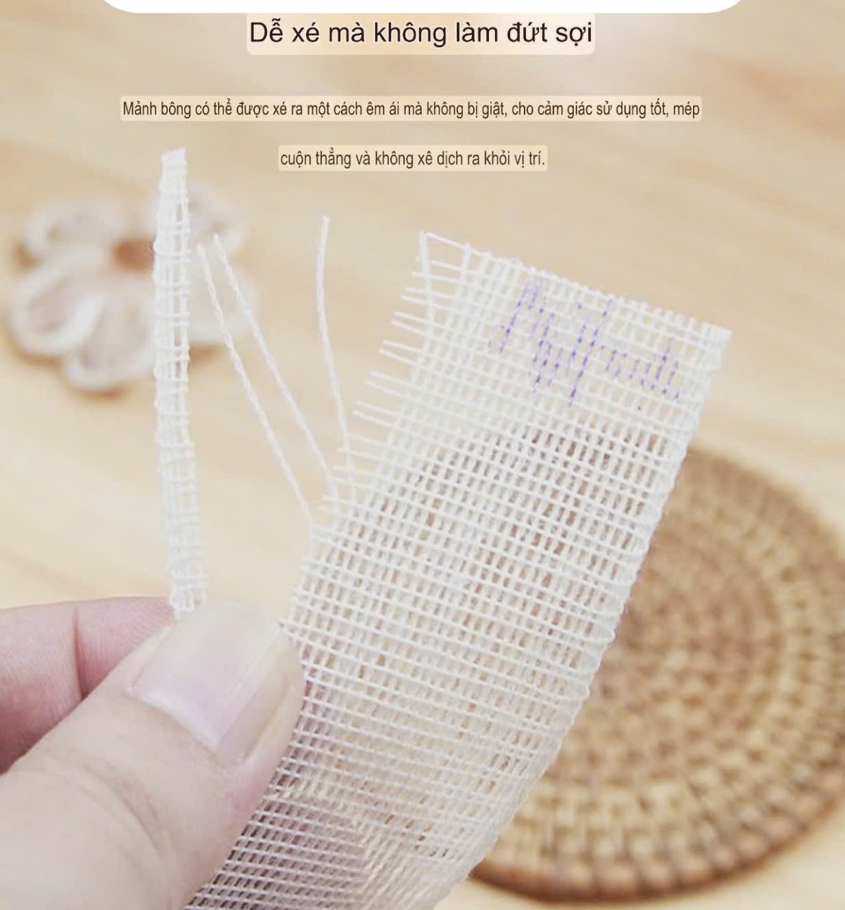 Dây lưới, dây viền (COMBO 1 CUỘN 43 Mét) rộng 3.5cm hỗ trợ may cuốn lai, cuốn tà áo, cuốn may lai siêu đẹp trong may măc
