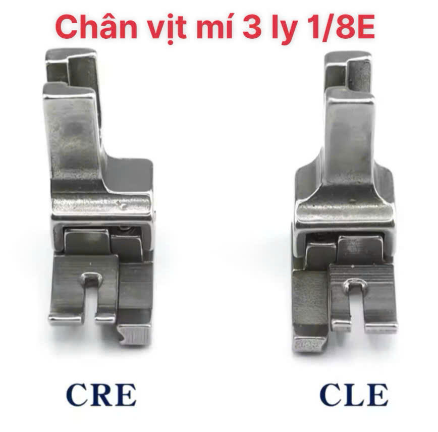 Chân vịt sắt 3mm mí phải CR1/8E, mí trái CL1/8E máy may công nghiệp 1 kim (GIÁ 1 CÁI)