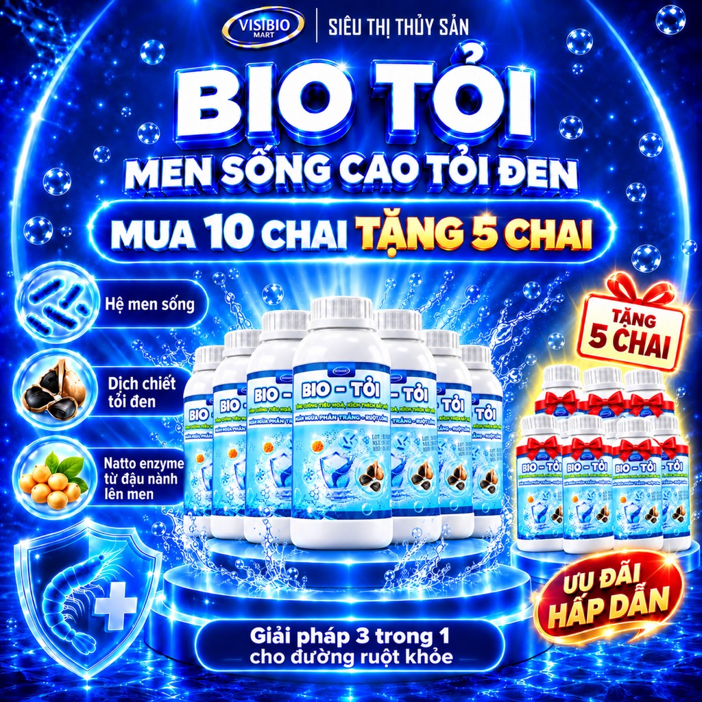 COMBO 10 CHAI BIO TỎI 500ML - TẶNG 5 CHAI