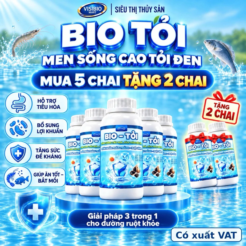 COMBO 5 CHAI BIO TỎI 500ML - TẶNG 2 CHAI