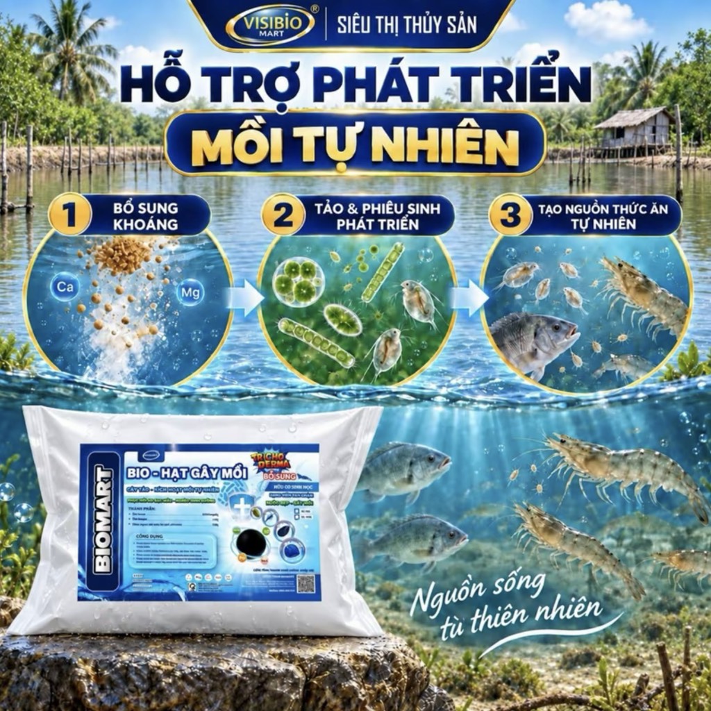 COMBO 1 GÓI BIO HẠT GÂY MỒI 5KG - TẶNG 1 GÓI BIO KHOÁNG SIÊU ĐẠM