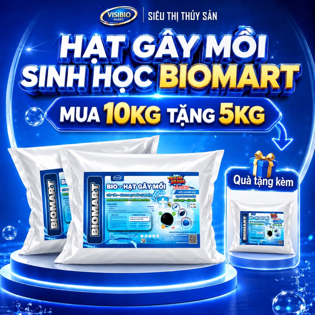 COMBO 2 GÓI BIO HẠT GÂY MỒI 5KG - TẶNG 1 GÓI 5KG