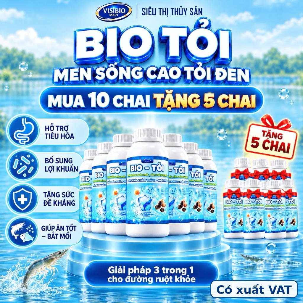 COMBO 10 CHAI BIO TỎI 500ML - TẶNG 5 CHAI