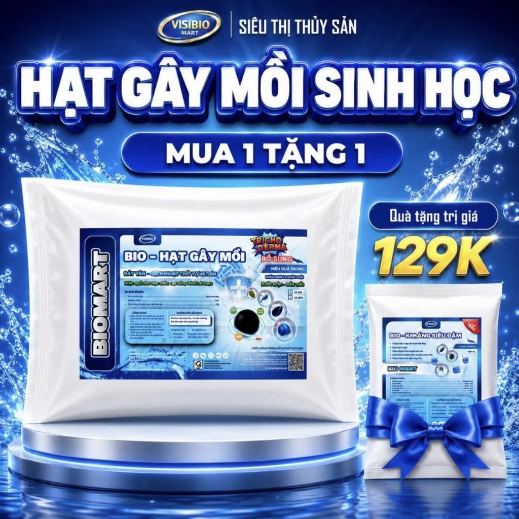 COMBO 1 GÓI BIO HẠT GÂY MỒI 5KG - TẶNG 1 GÓI BIO KHOÁNG SIÊU ĐẠM