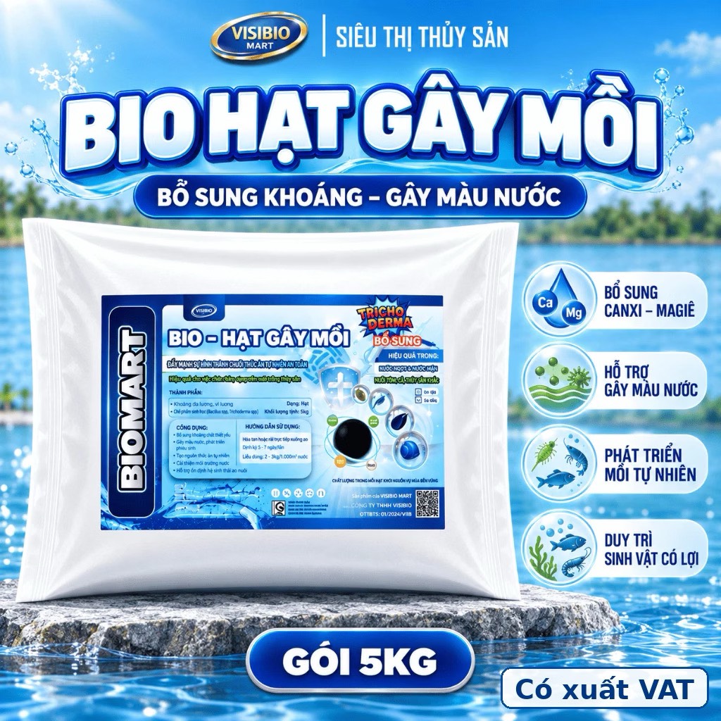 COMBO 1 GÓI BIO HẠT GÂY MỒI 5KG - TẶNG 1 GÓI BIO KHOÁNG SIÊU ĐẠM