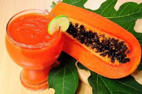 sinh tố đu đủ là 1 trong các loại sinh tố tăng cân cho bé