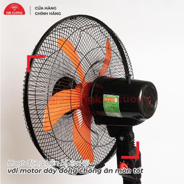 Quạt Công Nghiệp B5 5 Cánh - Quạt Cây Đứng Kim Cương [Bảo Hành Chính Hãng 12 Tháng]