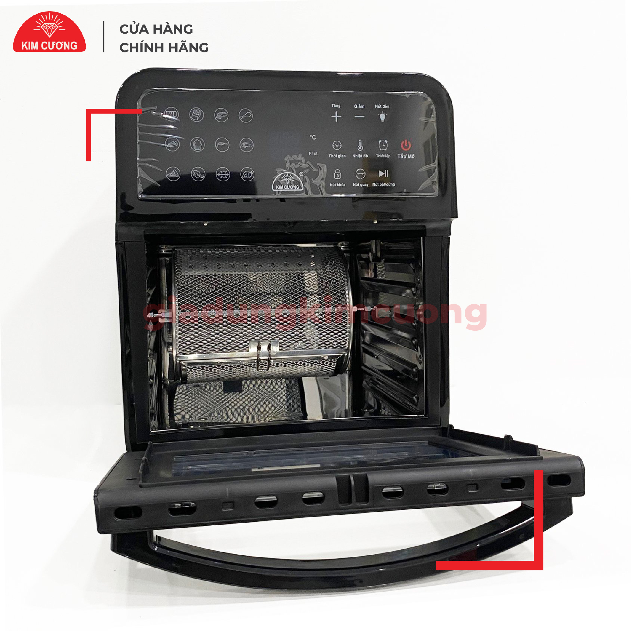 Nồi Chiên Không Dầu Kim Cương - Dung Tích 12 Lít [Bảo Hành Chính Hãng 1 Đổi 1]