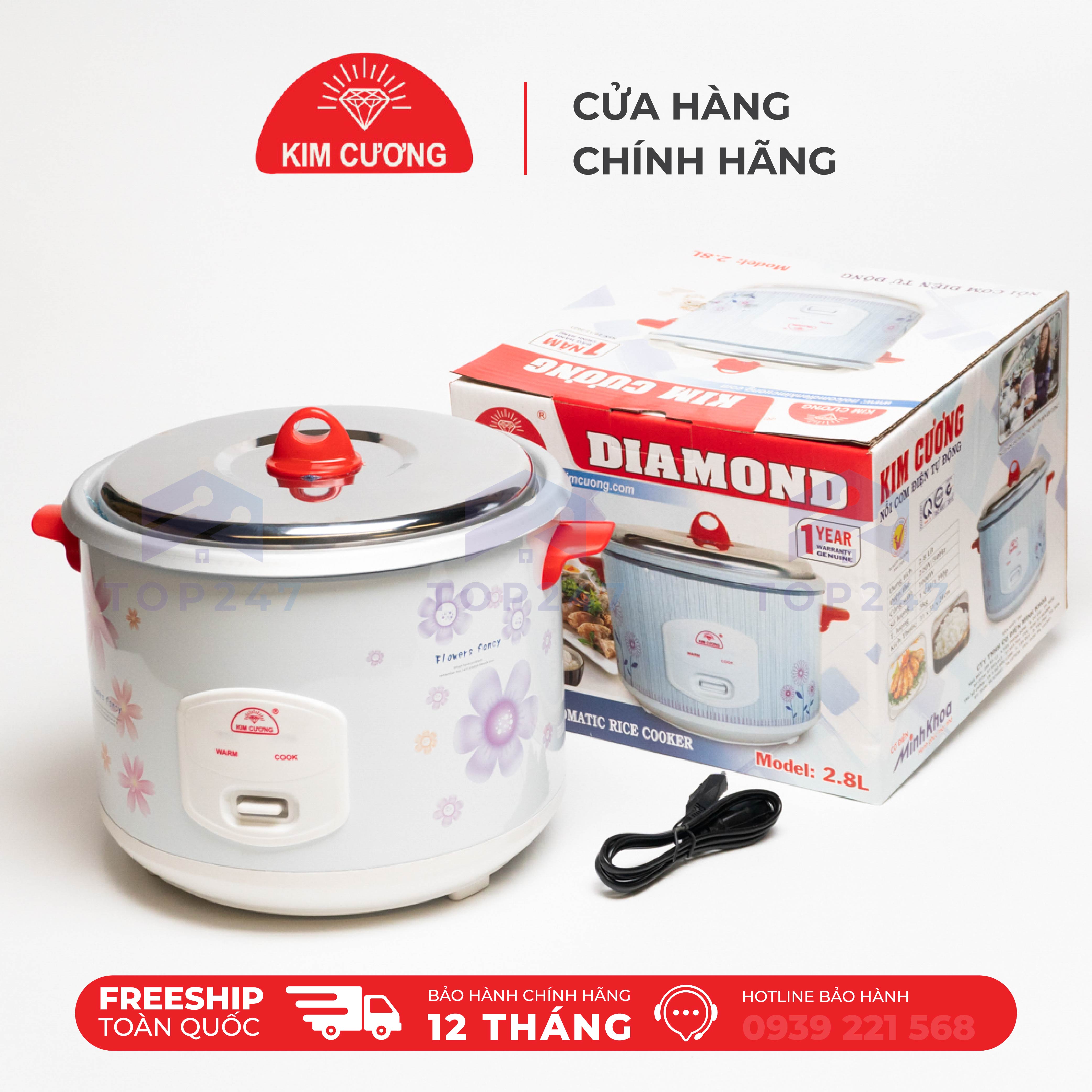 Nồi Cơm Điện Kim Cương 2.8 Lít Nắp Rời