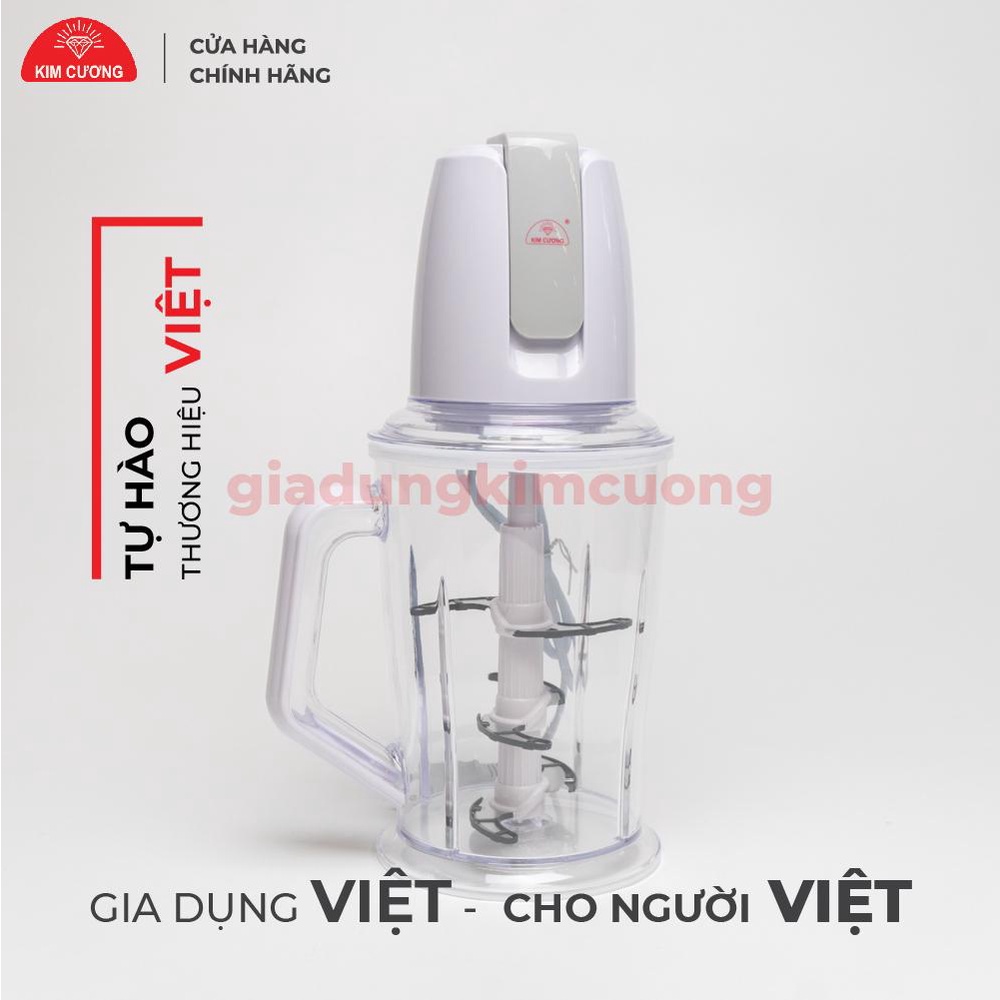 Máy Xay Thịt Đa Năng 2 Lít 6 Lưỡi Thép Không Gỉ - Thương Hiệu Kim Cương [Bảo Hành]