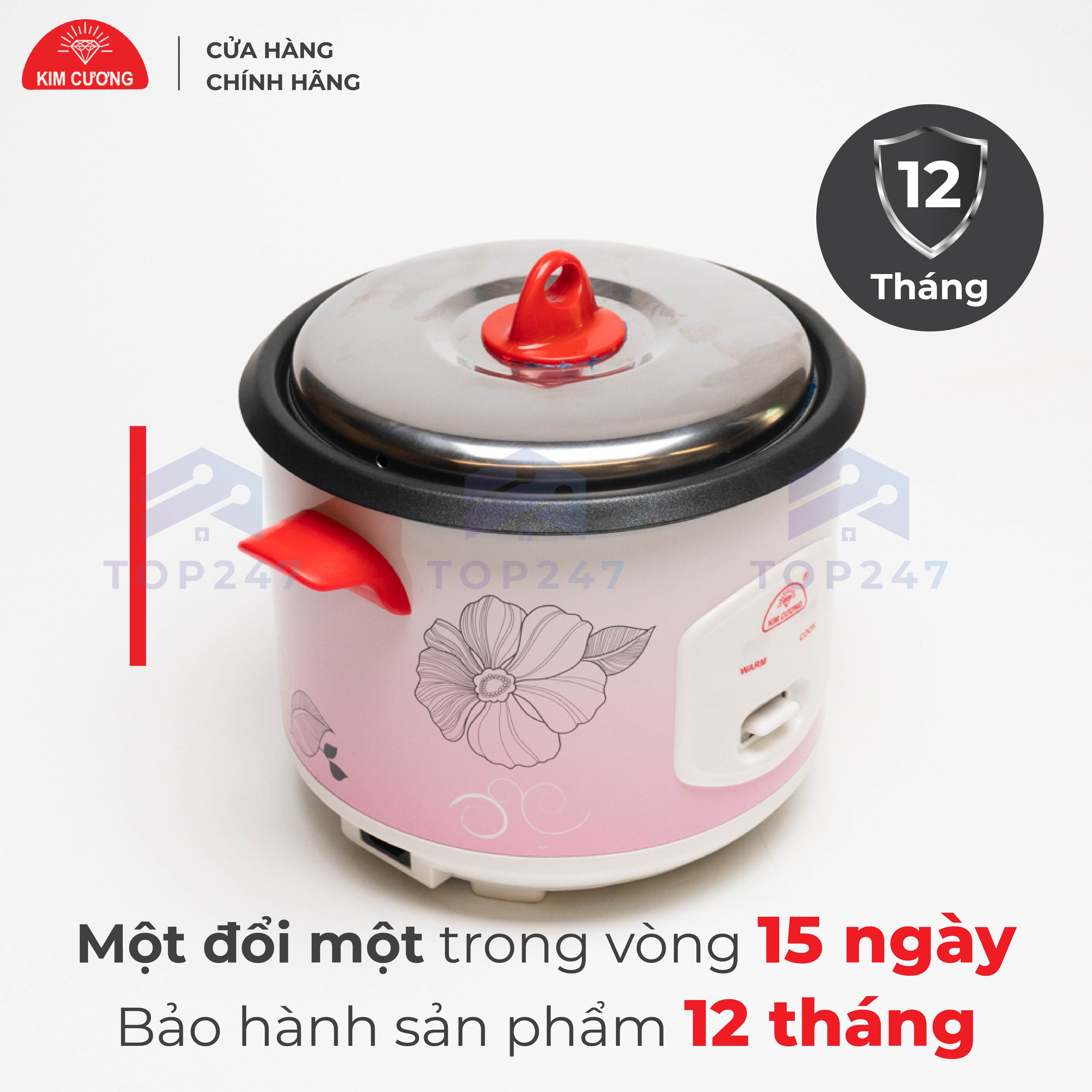 Nồi Cơm Điện Kim Cương 1.5 Lít Nắp Rời Chống Dính